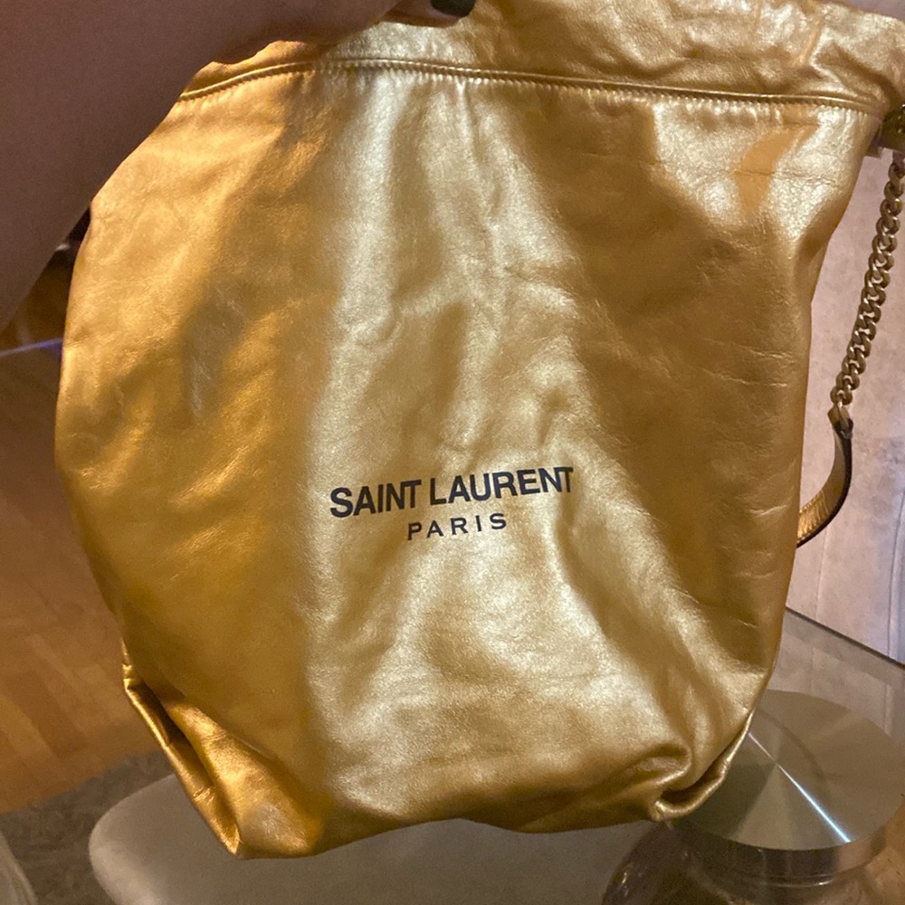 Gold Large (Authentic) Saint Laurent Bag
